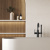 Tub and shelves in a modern bathroom