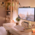 White office with a large computer screen
