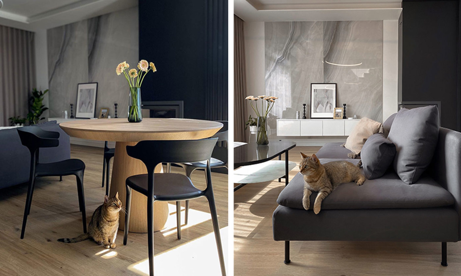 Kamilas living room with canadian urban oak flooring